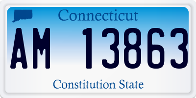 CT license plate AM13863