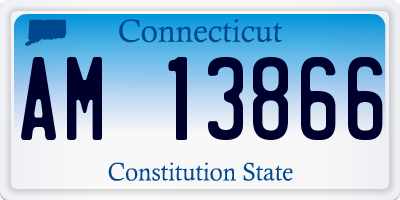 CT license plate AM13866