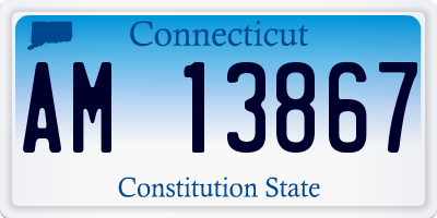 CT license plate AM13867