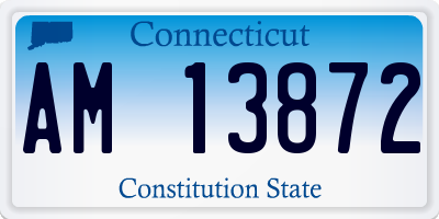 CT license plate AM13872