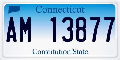 CT license plate AM13877