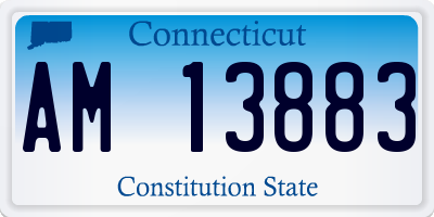 CT license plate AM13883