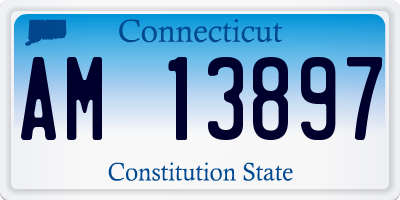 CT license plate AM13897