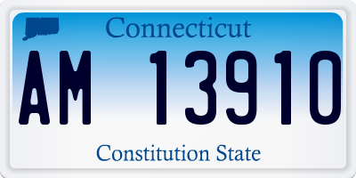 CT license plate AM13910