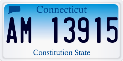 CT license plate AM13915