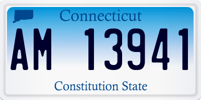 CT license plate AM13941