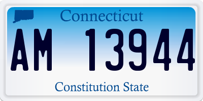 CT license plate AM13944