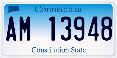 CT license plate AM13948