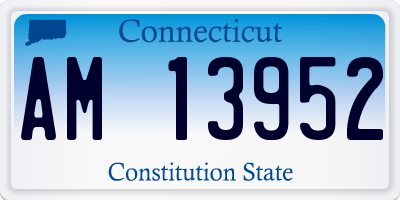 CT license plate AM13952