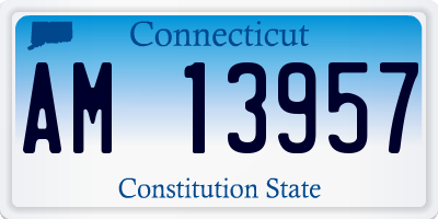 CT license plate AM13957
