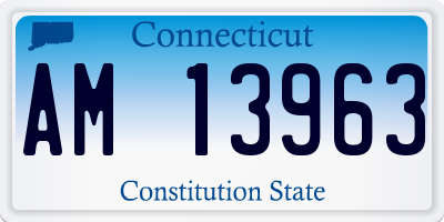 CT license plate AM13963