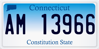 CT license plate AM13966