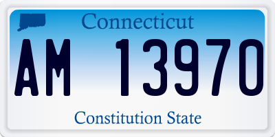 CT license plate AM13970