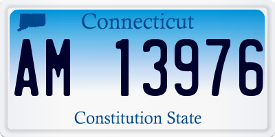 CT license plate AM13976
