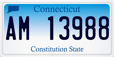 CT license plate AM13988