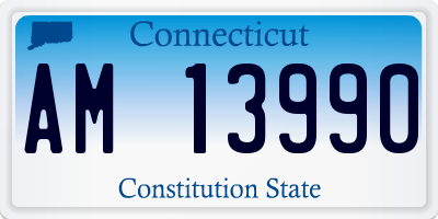 CT license plate AM13990