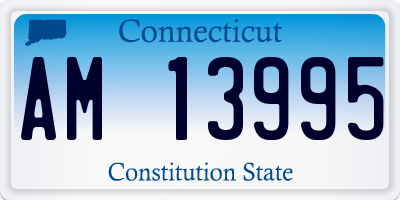 CT license plate AM13995