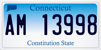 CT license plate AM13998
