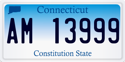 CT license plate AM13999