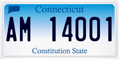 CT license plate AM14001