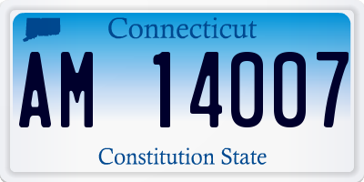 CT license plate AM14007