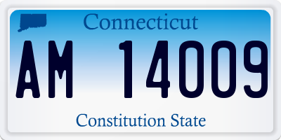 CT license plate AM14009