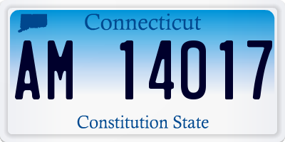 CT license plate AM14017