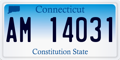 CT license plate AM14031