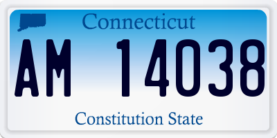 CT license plate AM14038