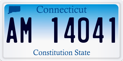 CT license plate AM14041