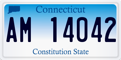 CT license plate AM14042