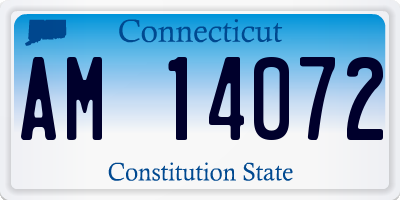 CT license plate AM14072