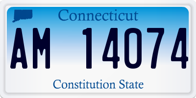 CT license plate AM14074