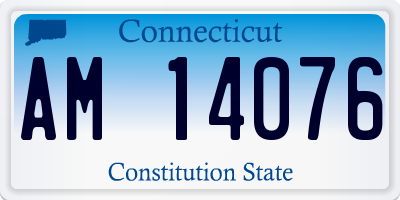 CT license plate AM14076