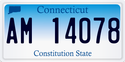 CT license plate AM14078
