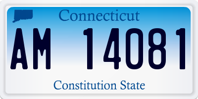 CT license plate AM14081