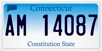 CT license plate AM14087