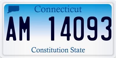CT license plate AM14093