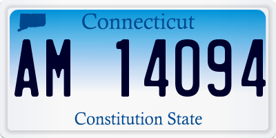 CT license plate AM14094