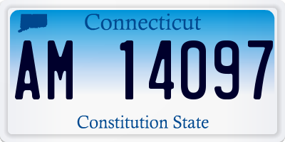 CT license plate AM14097