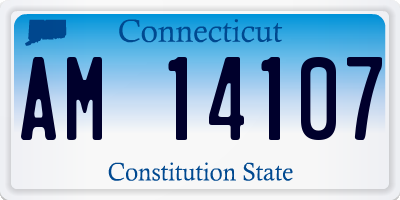 CT license plate AM14107