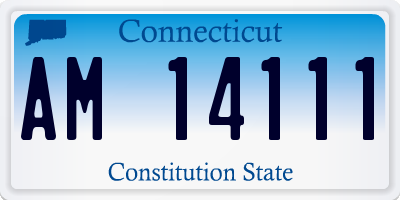 CT license plate AM14111