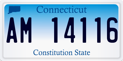 CT license plate AM14116