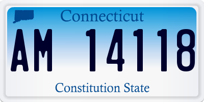 CT license plate AM14118