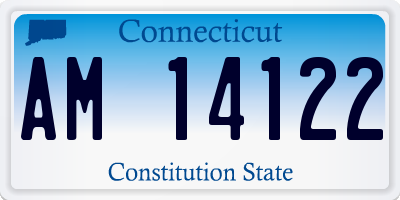 CT license plate AM14122