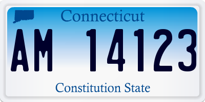 CT license plate AM14123