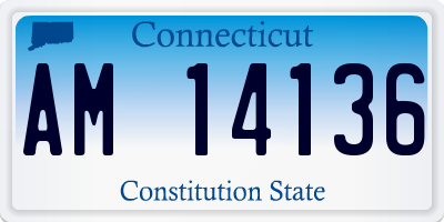 CT license plate AM14136