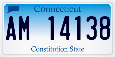 CT license plate AM14138