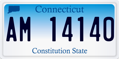 CT license plate AM14140