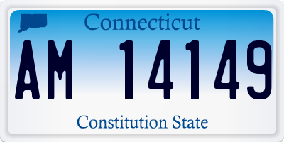 CT license plate AM14149
